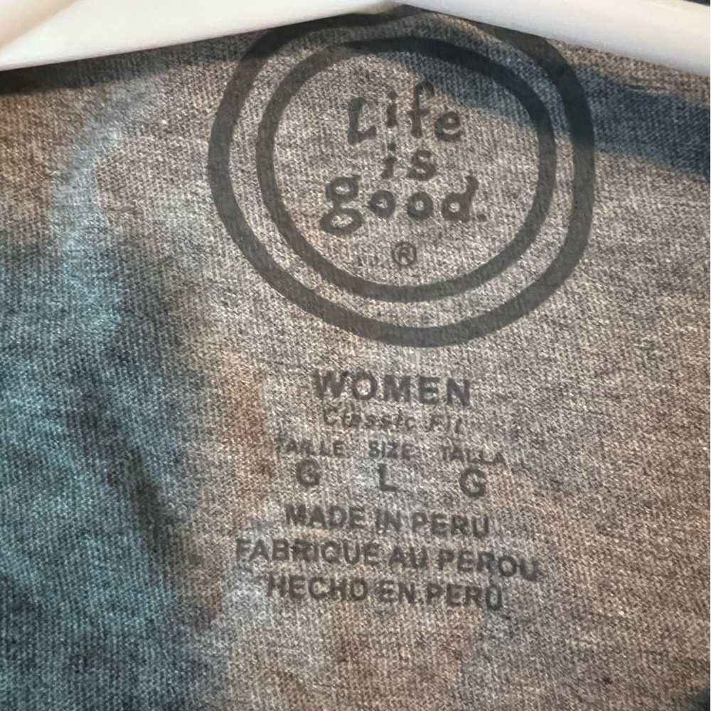 Life Is Good SS Tee Classic Fit Tee FLIP FLOPS Large Heather Gray NWT - Picture 5 of 6